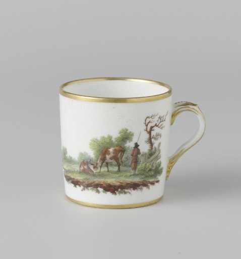 Cup, Painted with a Landscape with Cattle