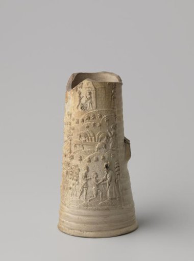 Fragment of a tankard (schnelle) with scenes from the Prodical Son