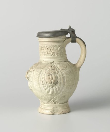 Jug with three lion heads and masks