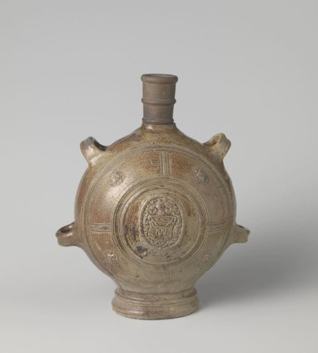 Jug (pilgrim flask) with a coat of arms