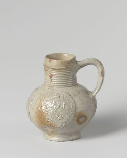 Jug with ribbed neck and coat of arms