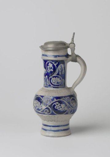 Jug with a horse and scrolls
