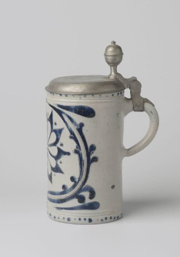 Tankard with a flower among foliate scrolls
