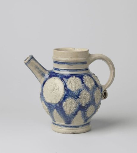Jug with lions, flower vazes and stylized leaves