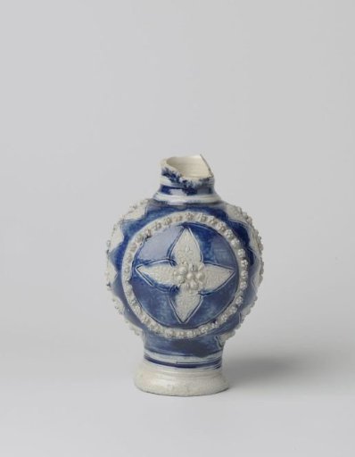 Jug with flowers and stylized leaves
