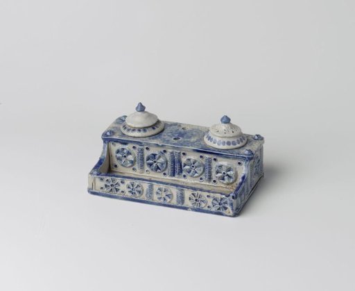 Ink stand with flower roundels