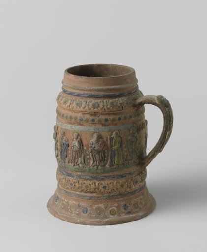 Jug with a frieze depicting Christ and the twelve apostles in relief