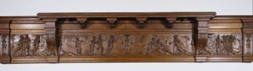 Wainscoting, Part, with Two Unequal and Jointed Wings. Frieze with Judgment of Paris and the History of Lot
