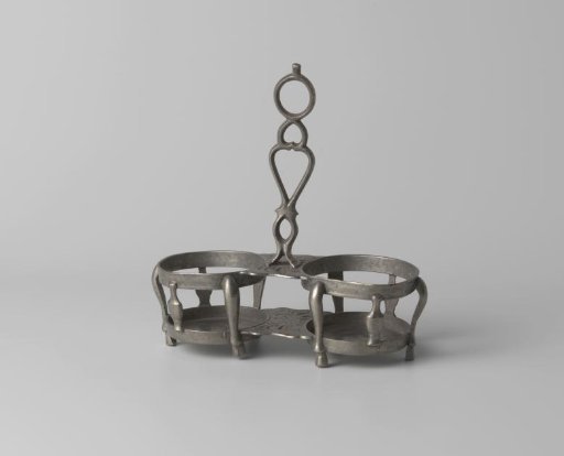 Oil and vinegar set of tin with two bottle holders