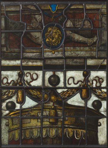Eleventh panel of the window with Prince Maurice in a praying posture