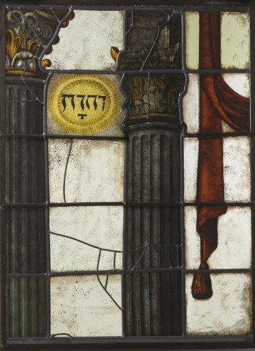 Seventh panel of the window with Prince Maurice in a praying posture