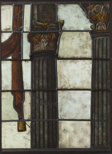 Ninth panel of the window with Prince Maurice in a praying posture
