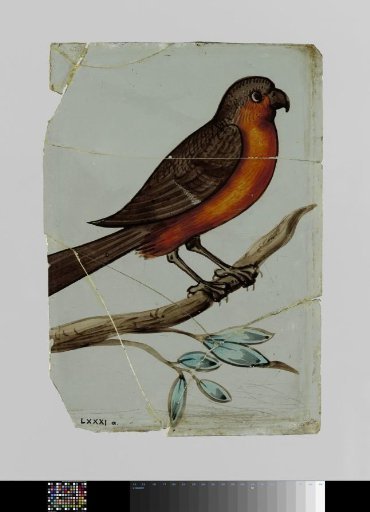 Panel with a bird