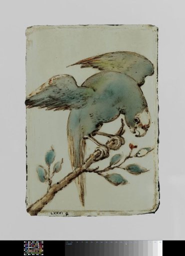 Pane with a Bird with Outstretched Wings