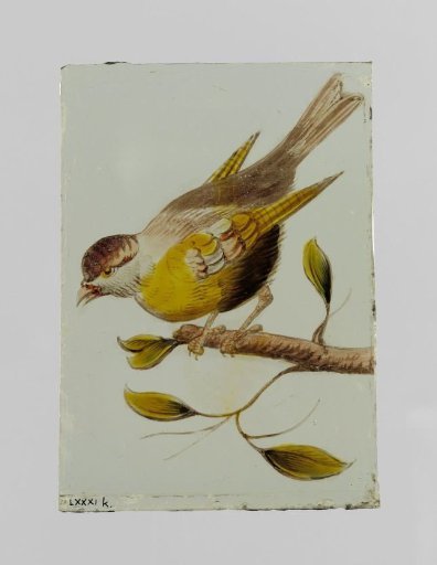 Panel with a bird