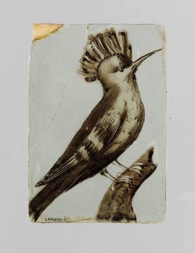 Square with a bird on a branch
