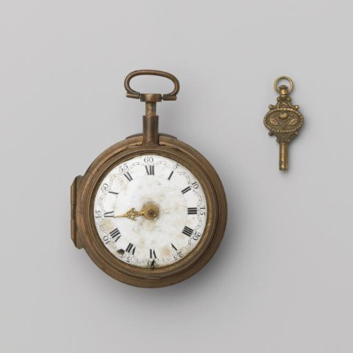 Pocket watch with white enamel dial