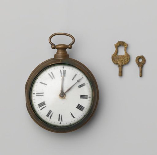 Pocket watch with white enamel dial
