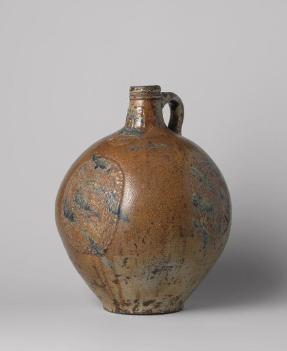 Jug (Bartmann jug) with coats of arms