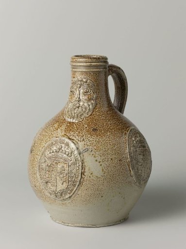 Bearded man jug with the coat of arms of Constantin von Nivenheim