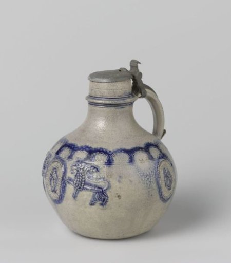 Jug with a portrait and lions