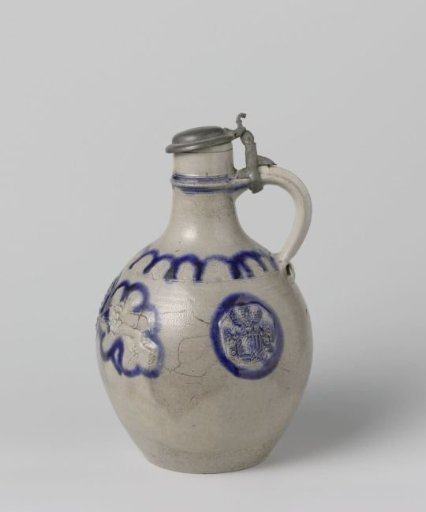 Jug with a coat of arms and lions