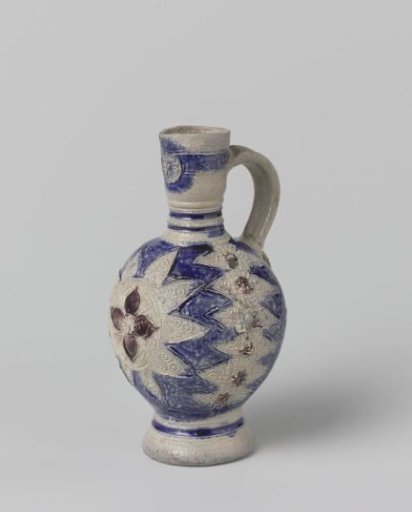 Jug with a medallion and stylized foliate ornamentation