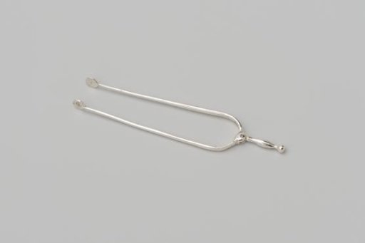 Silver Fire Tongs with Smooth Handles and Handle with Round Knob.