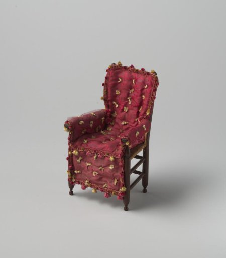 Sick chair (knob chair) with armrests of hardwood with smooth turned stiles and cross rails, front legs and back stiles ending in finely turned knobs