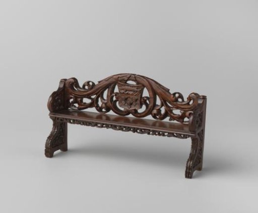 Corridor bench made of olive wood