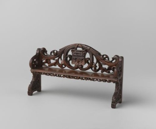 Corridor bench made of olive wood