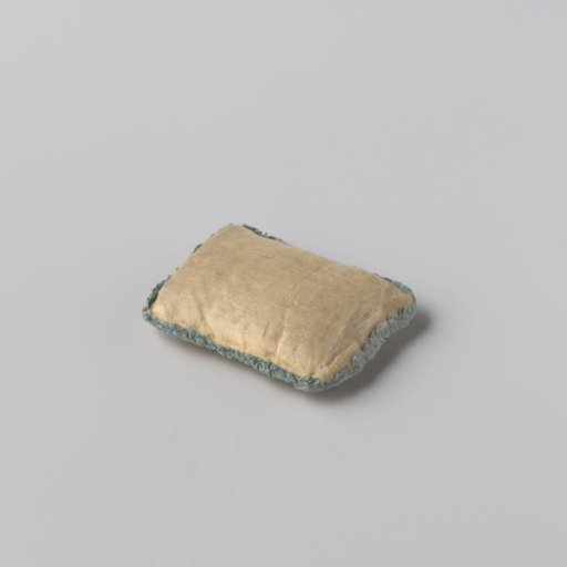 Rectangular cushion made of light yellow silk