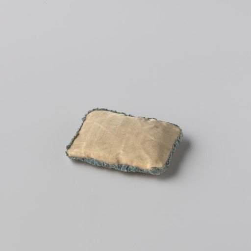 Rectangular cushion made of light yellow silk