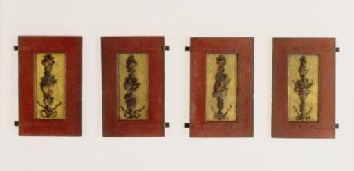 Panel, painted with a festoon of flowers