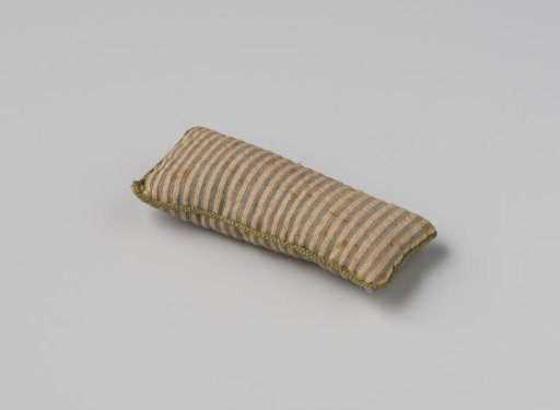 Bolster, blue-white striped