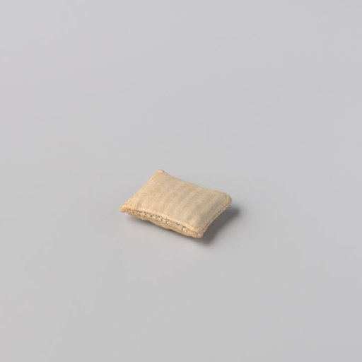 Cushion, blue-white striped
