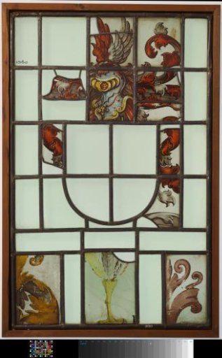 Window with a Helmet and as a Helmet Crest Two Wings
