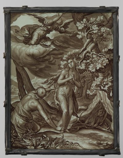 Panel with the Expulsion from Paradise of Adam and Eve