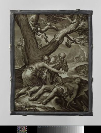 Panel with the Lamentation of the Dead Abel by Adam and Eve