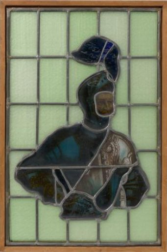 Diamond with an Armored Knight Figure, Half-Length