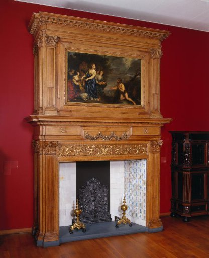 Central tilework of the fireplace of the Huydecoper House
