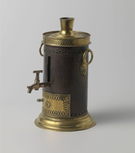 Spouted jug, cylindrical, with two handles