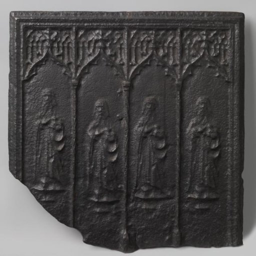 Stove tile with four depictions of John the Baptist