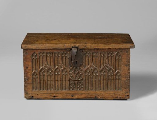 Chest with the front panel decorated with Gothic tracery