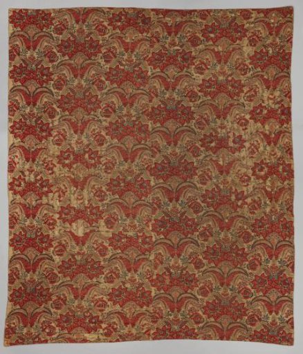 Sitsen spread with colored flowers and palmettes