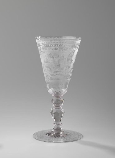 Wineglass with a Scene of a Hunting Party
