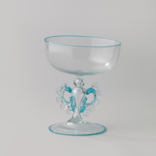 Winged Glass with Bowl-Shaped Chalice