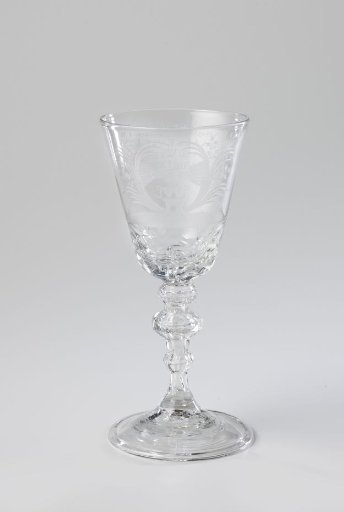 Chalice with two clasped hands and inscription