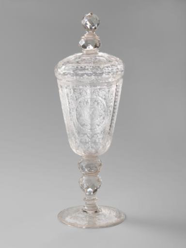Lidded wine glass with the arms of Diderik Dicx