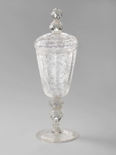 Lidded wine glass with the arms of Diderik Dicx